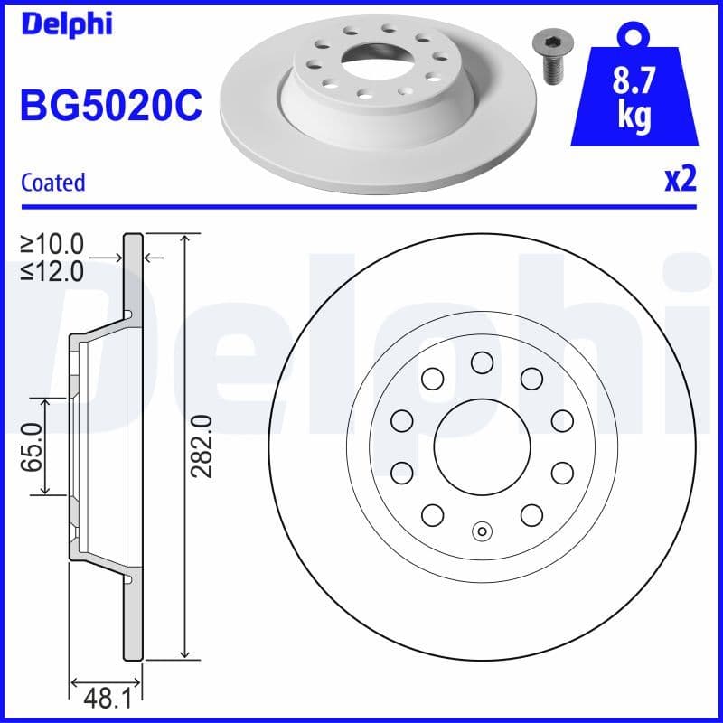 bg5020c Delphi Гальмівний диск