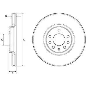 BG3770C Delphi Тормозной диск