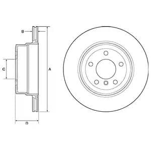 BG4695C Delphi Тормозной диск для BMW 5 Series