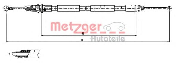 11.6804 Metzger Трос ручного гальма