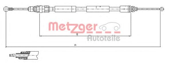 11.6807 Metzger Трос ручного гальма