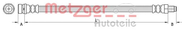 4110992 Metzger Гальмівний шланг для Ford Kuga
