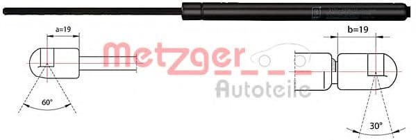 2110456 Metzger Газовый упор капота для Volkswagen Eos
