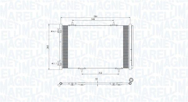 350203812000 Magneti Marelli Радіатор кондиціонера