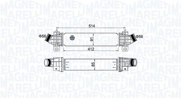 351319204970 Magneti Marelli Інтеркулер для Ford Mondeo