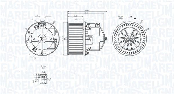 069412352010 Magneti Marelli Вентилятор салона