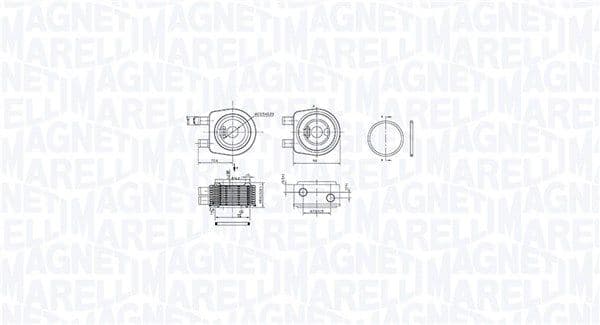 350300001900 Magneti Marelli Оливний радіатор двигуна