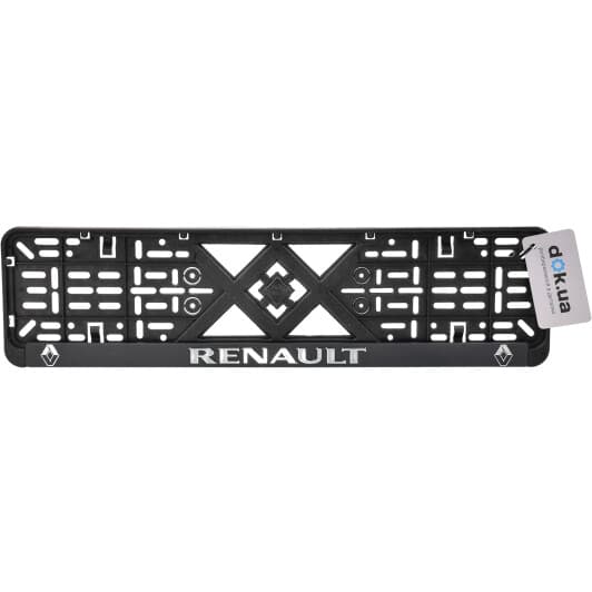 Рамка номерного знака BI-PLAST BP281 колір чорний на Renault
