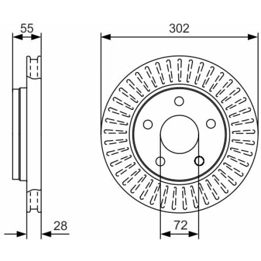 0 986 479 C38 Bosch Тормозной диск для Jeep Wrangler