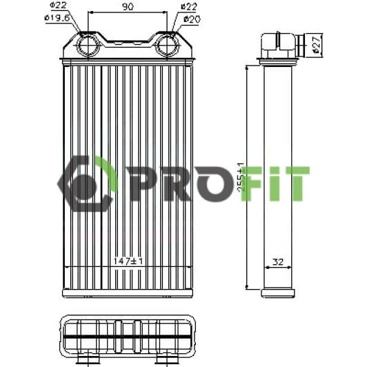 17600376 Profit Радиатор печки