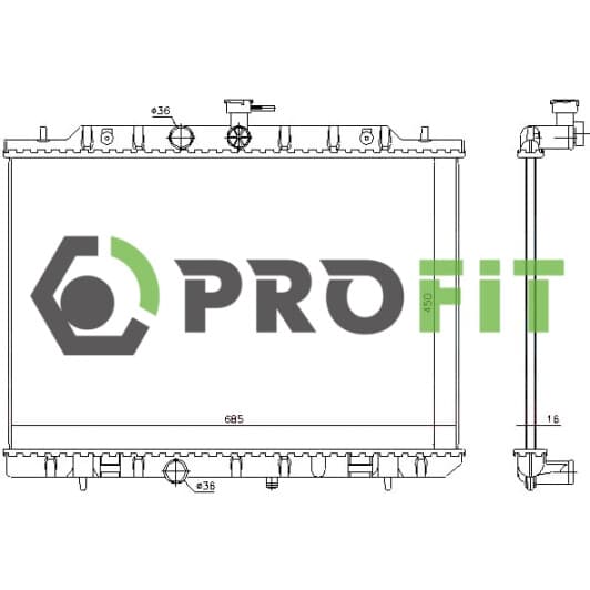 17400264 Profit Радиатор охлаждения двигателя