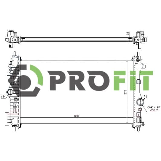 17400387 Profit Радіатор охолодження двигуна