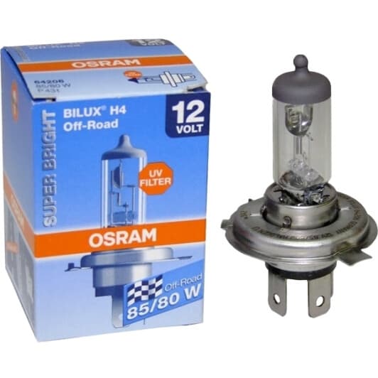 Автолампа Osram H4 85 W прозора 64206