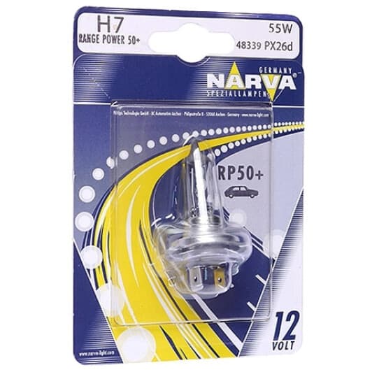 Автолампа Narva H7 PX26d 55 W прозрачная 483394000