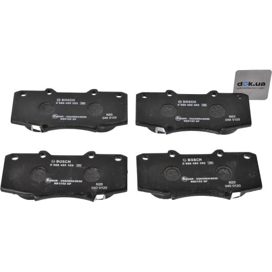 0 986 495 352 Bosch Тормозные колодки для Toyota Hilux
