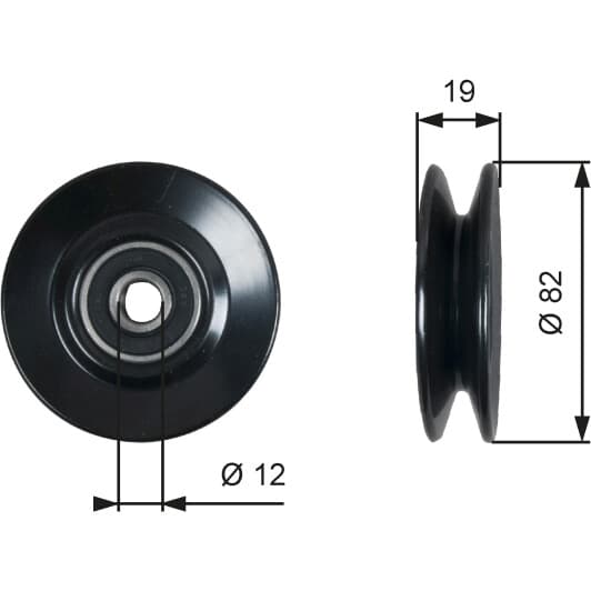 T36606 Gates Обвідний ролик поліклинового ременя