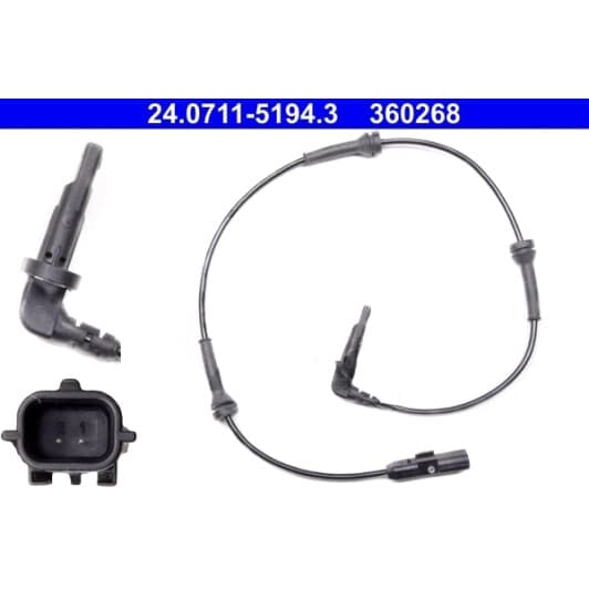 24.0711-5194.3 ATE Датчик ABS для Renault Laguna