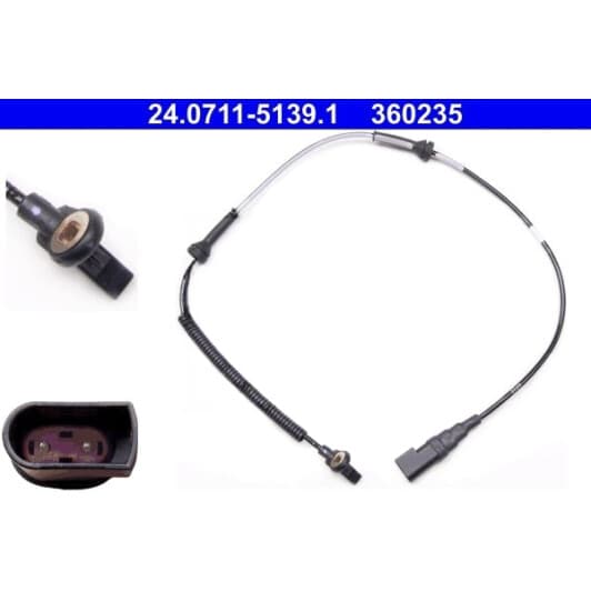 24.0711-5139.1 ATE Датчик ABS для Ford Fusion