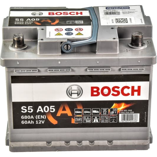 Аккумулятор Bosch 6 CT-60-R S5 AGM 0092S5A050