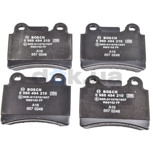 0 986 494 210 Bosch Тормозные колодки для Volkswagen Touareg