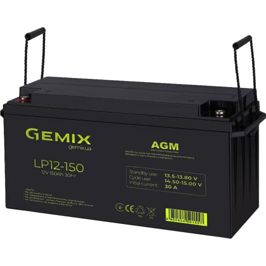 Акумулятор для дбж Gemix LP LP12-150 10630086 150 Аг 12 В