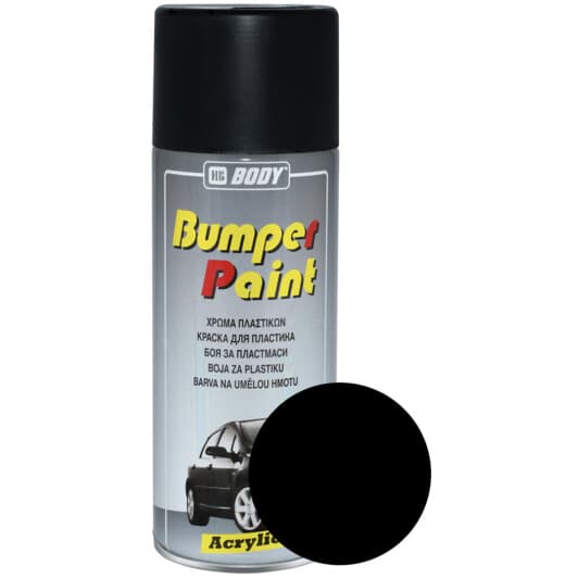 Аэрозольная краска HB Body Bumper Paint черная матовая 400 мл