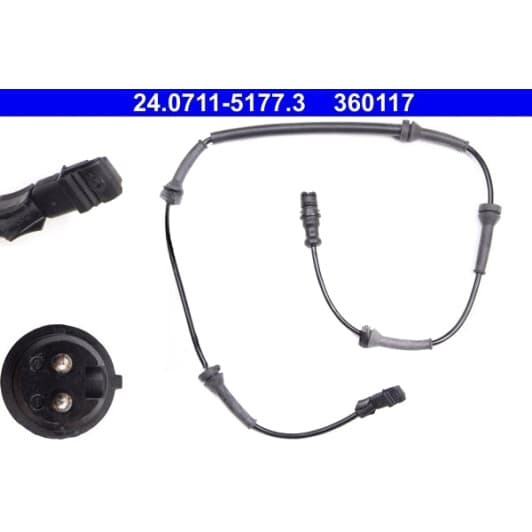24.0711-5177.3 ATE Датчик ABS для Renault Megane
