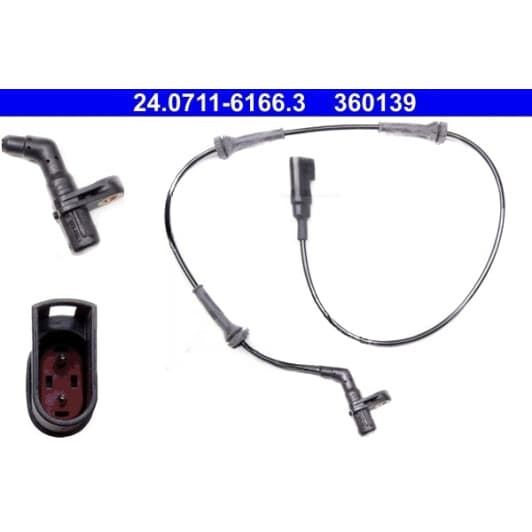 24.0711-6166.3 ATE Датчик ABS для Ford Ka