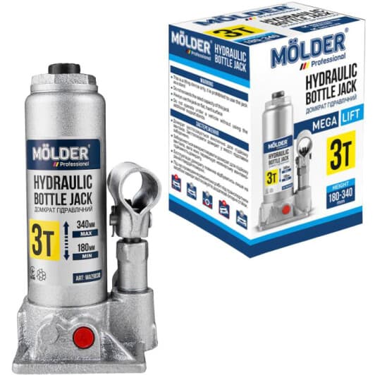 Домкрат Molder бутылочный гидравлический 3 т MA29030