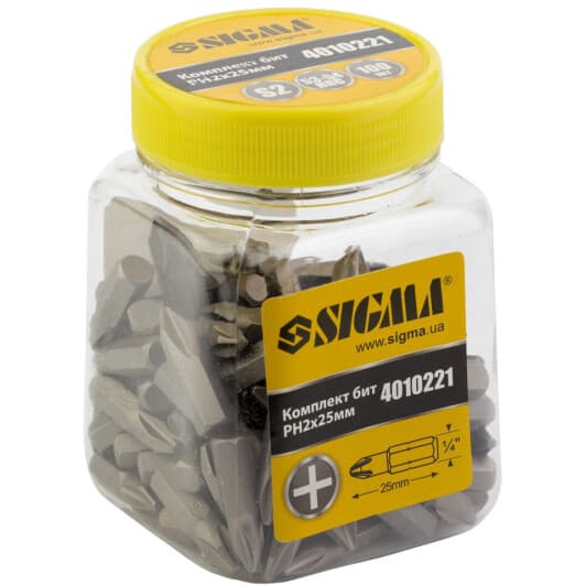 Набір бит Sigma 4010221 100 шт.