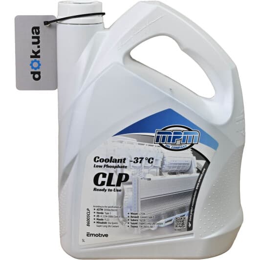 MPM Low Phosphate синий -37 °C, 5 л (86005CLP) готовый антифриз
