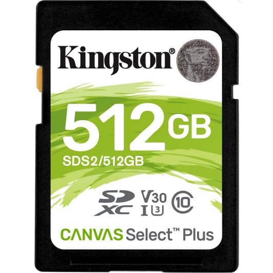 Карта памяти Kingston Canvas Select Plus SDXC 512 ГБ