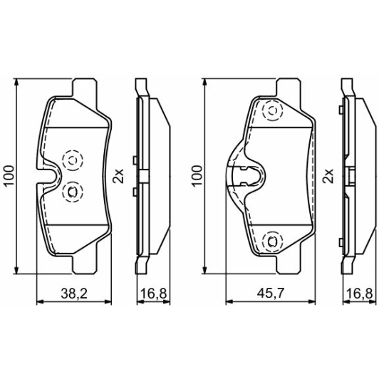 0986495400 Bosch Гальмівні колодки для MINI Cooper