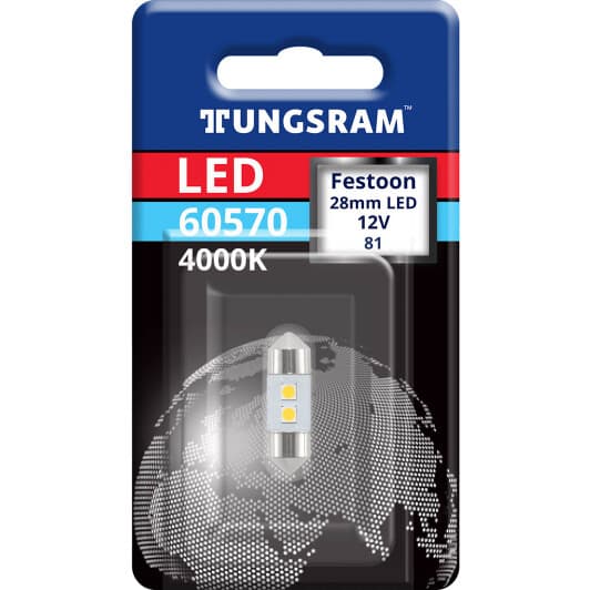 Автолампа Tungsram Miniature lamp SV7 0,7 W 60570