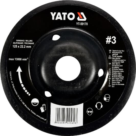 Круг шліфувальний Yato YT-59170 по дереву