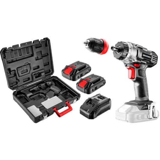 Шурупокрут акумуляторний Graphite 58G022 (2 акумулятори + ЗП)