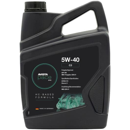 AVISTA Pace EVO C3 5W-40 (4 л) моторна олива