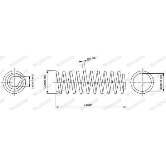 SP3442 Monroe Пружина підвіски для Rover 75