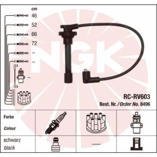 RCRV603 NGK Провод зажигания