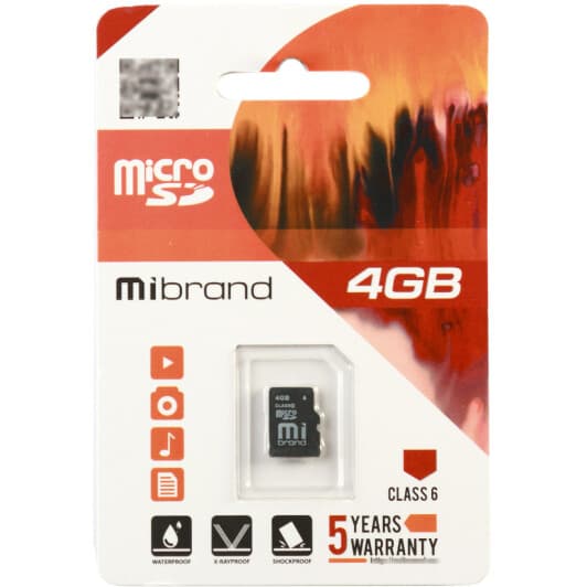 Карта памяти Mibrand MicroSD 4 ГБ