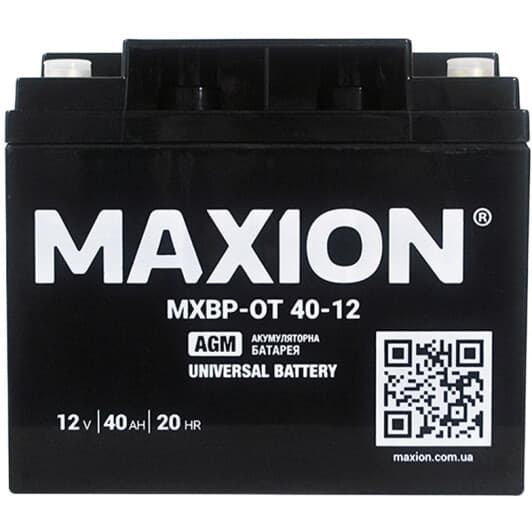 Акумулятор для дбж Maxion MXBP-OT40-12 MXBPOT1240 40 Аг 12 В