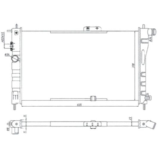 350213199800 Magneti Marelli Радиатор охлаждения двигателя для Daewoo Nexia