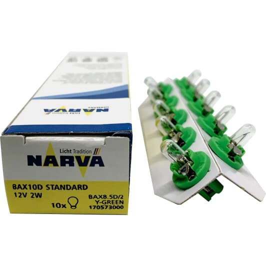 Автолампа Narva Standard BAX BAX8,5d/2 2 W прозора 170573000