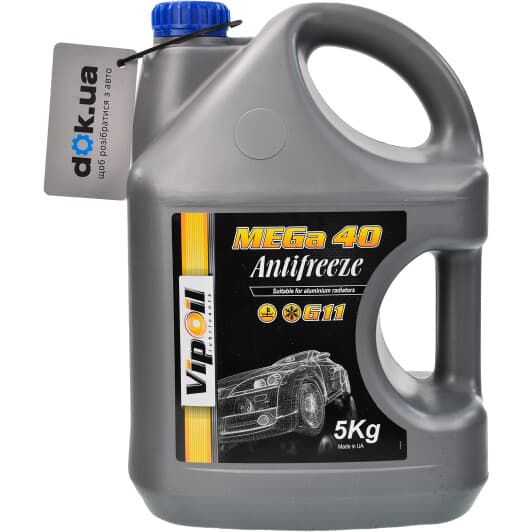 VIPOIL MEGa 40 G11 синій, 5 л (701365) готовий антифриз