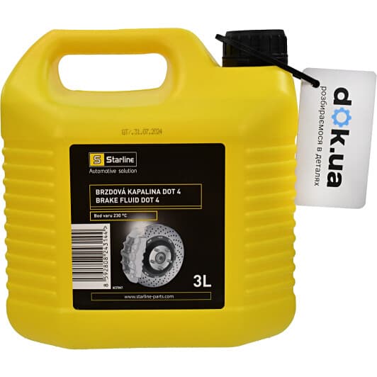 Starline Brake Fluid DOT 4 тормозная жидкость (3 л)