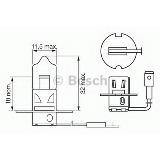 Автолампа Bosch Xenon Blue H3 PK22s 55 W 1987302035