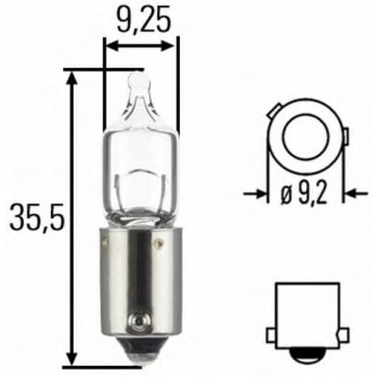 Автолампа Behr Hella Standard H6W BA9s 6 W прозора 8GH007643121