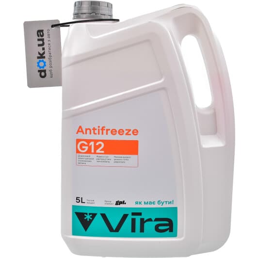 VIRA G12 красный -40 °C, 5 л (VI0041) готовый антифриз