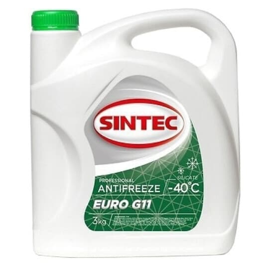 Sintec EURO G11 зеленый -40 °C, 3 л (990465) готовый антифриз