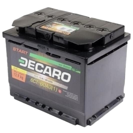 Акумулятор DECARO 6 CT-60-L Start 6601s